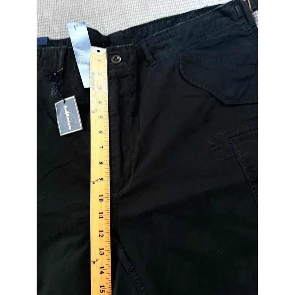 Polo Ralph Lauren Mens Big & Tall Cargo Pants Black Cotton 44x30 NWT